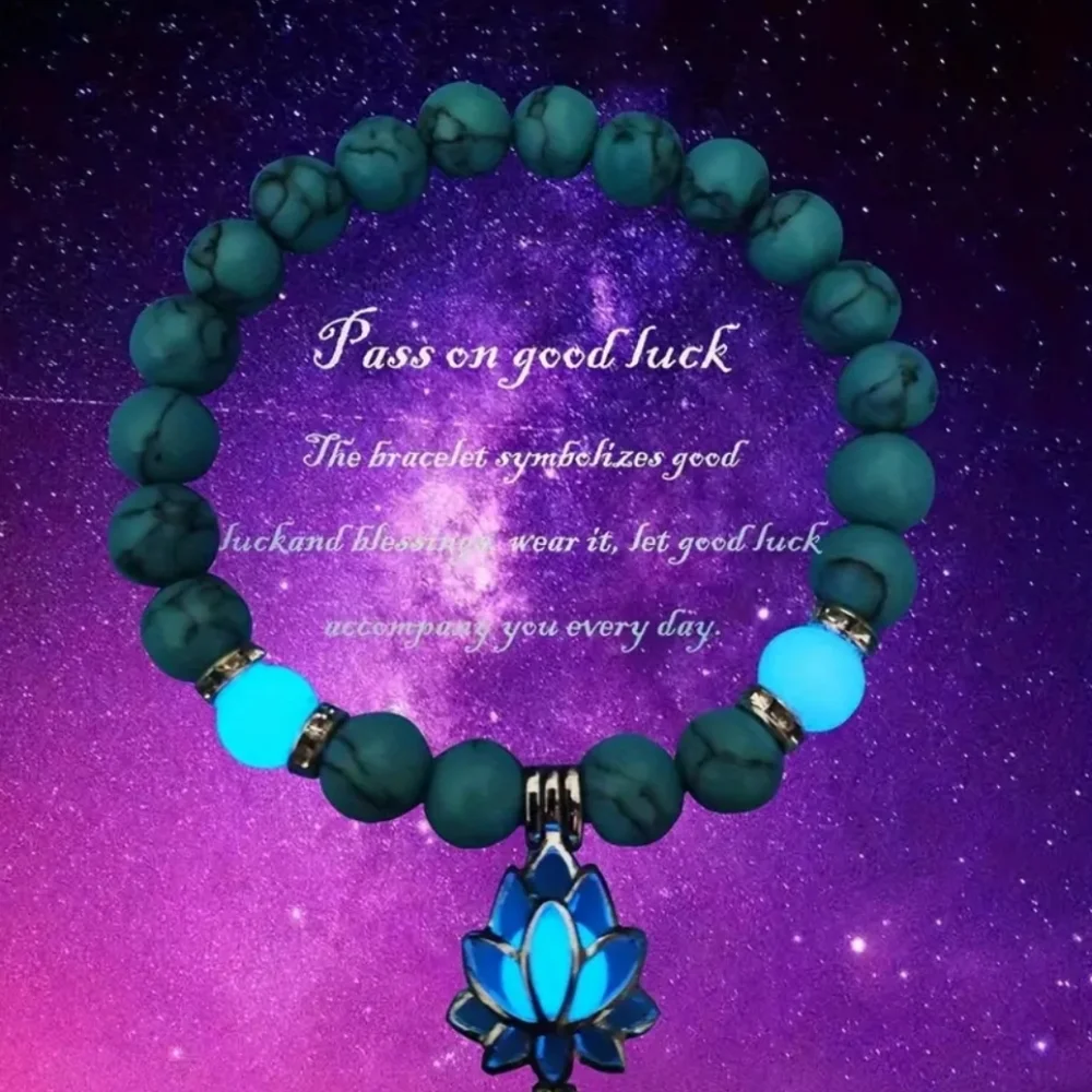 Glowing Lotus Beads Bracelet